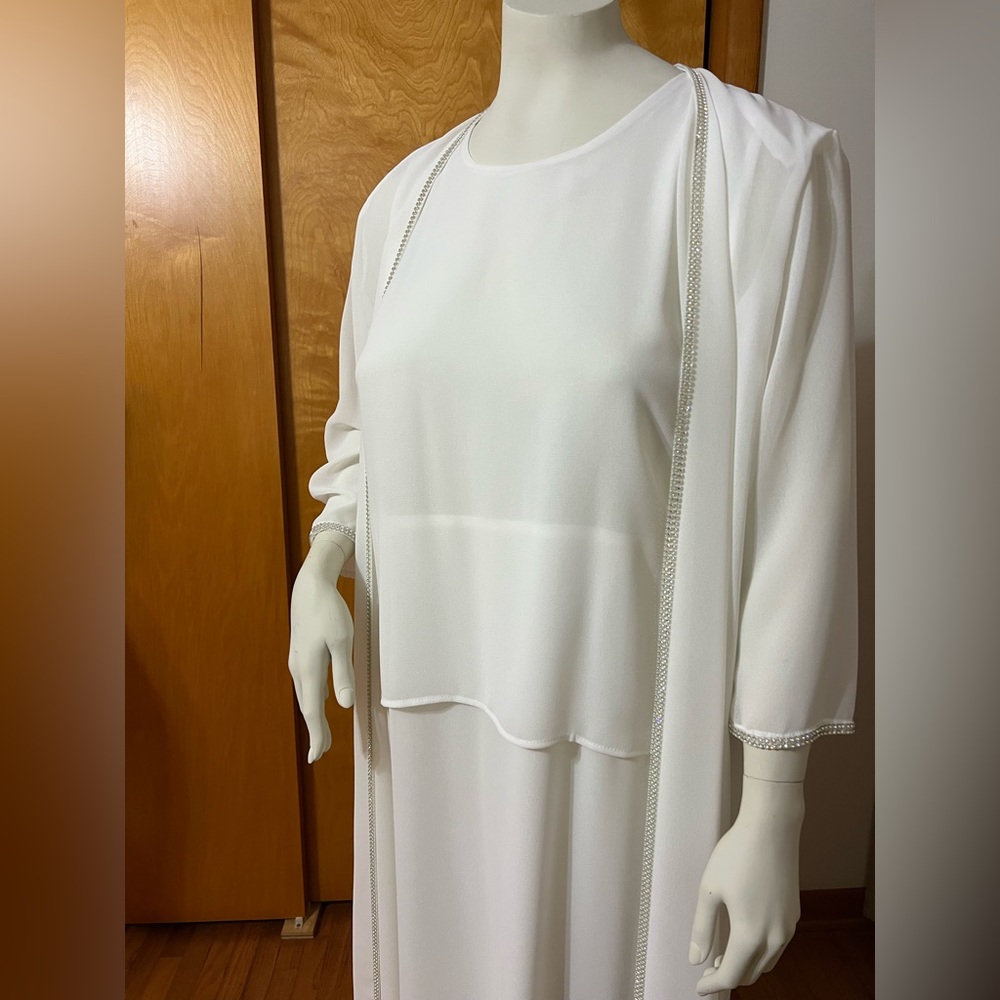 Sheer two piece ivory dress